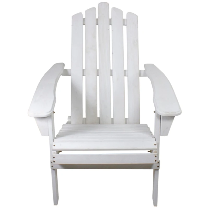 White Folding Wooden Adirondack Chair