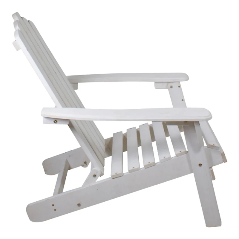 White Folding Wooden Adirondack Chair
