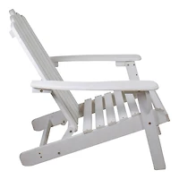 White Folding Wooden Adirondack Chair