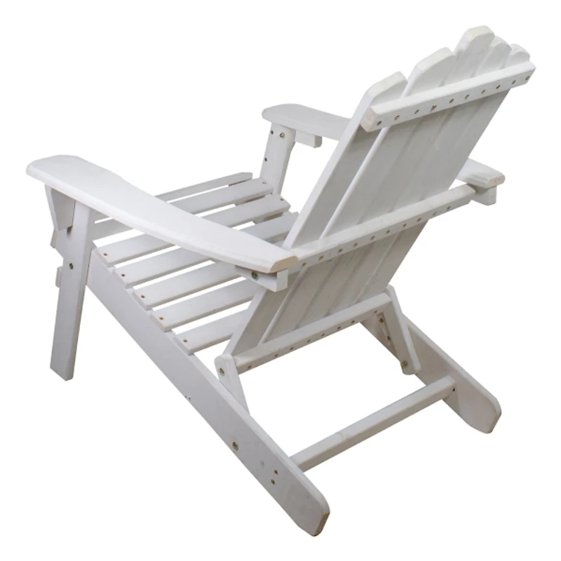 White Folding Wooden Adirondack Chair