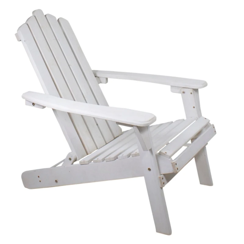 White Folding Wooden Adirondack Chair