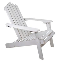 White Folding Wooden Adirondack Chair