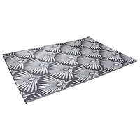 Slate Fan Leaf Outdoor Area Rug, 4x6