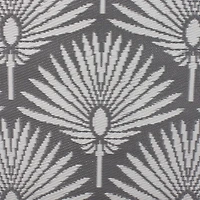 Slate Fan Leaf Outdoor Area Rug, 4x6