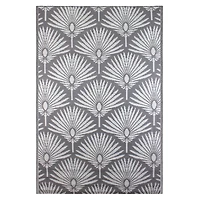 Slate Fan Leaf Outdoor Area Rug, 4x6