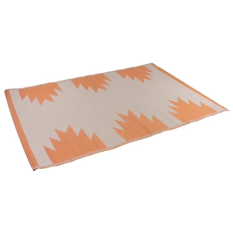 Orange Geometric Outdoor Area Rug, 4x6