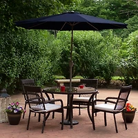 Dark Navy Tilt Hand Crank Outdoor Umbrella