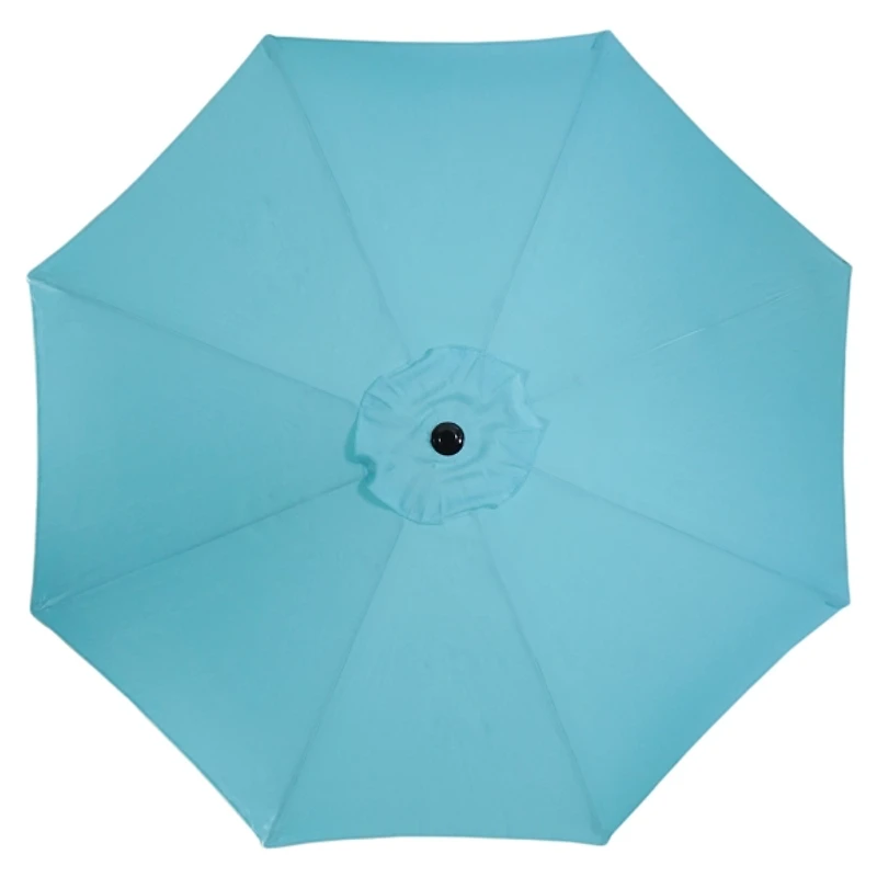 Turquoise Tilt Hand Crank Outdoor Umbrella
