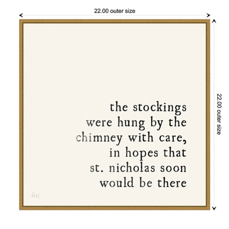 The Stockings Were Hung Framed Canvas Art Print