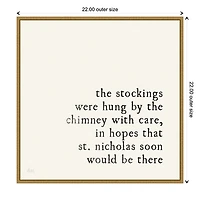 The Stockings Were Hung Framed Canvas Art Print