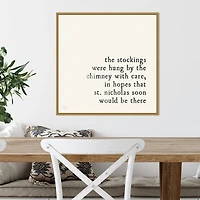 The Stockings Were Hung Framed Canvas Art Print
