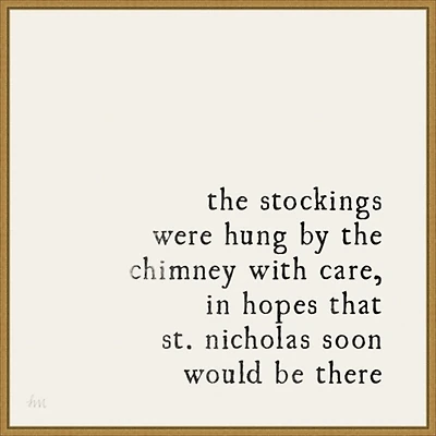 The Stockings Were Hung Framed Canvas Art Print