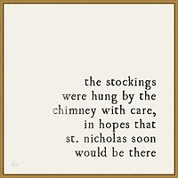 The Stockings Were Hung Framed Canvas Art Print