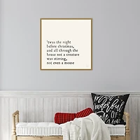 Twas the Night Gold Framed Canvas Art Print