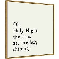 Oh Holy Night Gold Framed Canvas Art Print