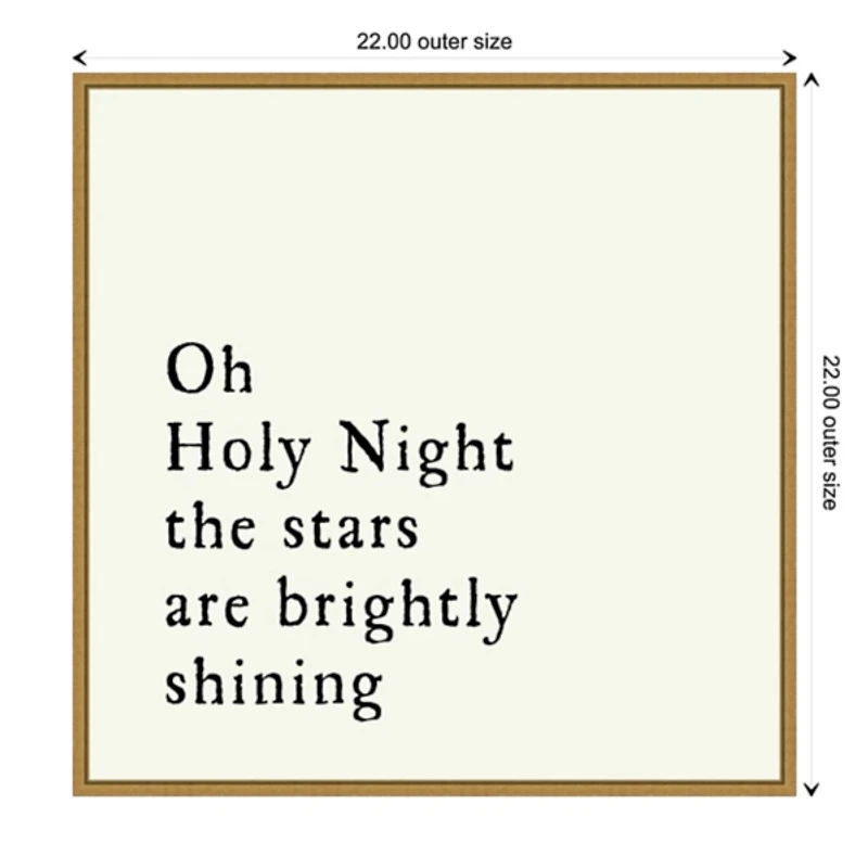 Oh Holy Night Gold Framed Canvas Art Print