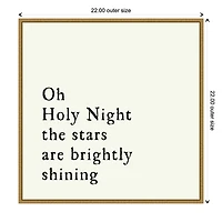 Oh Holy Night Gold Framed Canvas Art Print