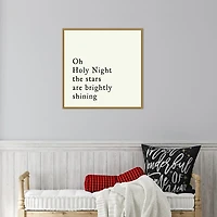 Oh Holy Night Gold Framed Canvas Art Print