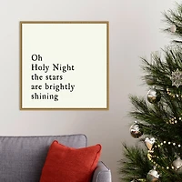 Oh Holy Night Gold Framed Canvas Art Print
