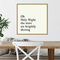 Oh Holy Night Gold Framed Canvas Art Print