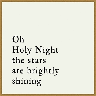 Oh Holy Night Gold Framed Canvas Art Print
