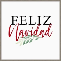 Framed Feliz Navidad Christmas Canvas Art Print
