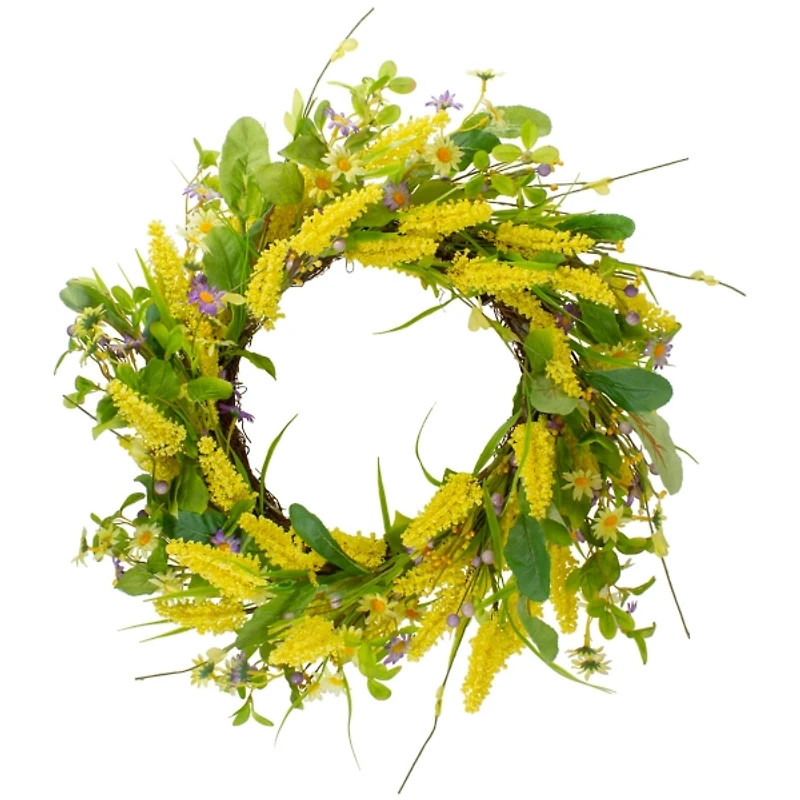 Yellow Daisy Berry Spring Wreath