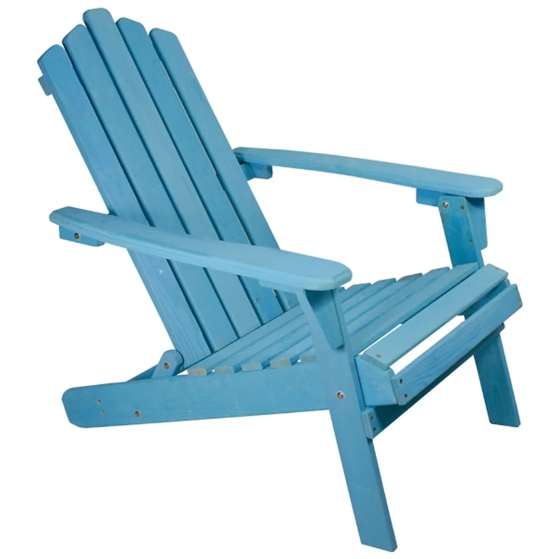 Ocean Blue Outdoor Folding Adirondack Chair