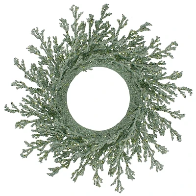 Lustrous Green Coral Spiral Wreath
