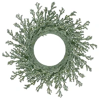 Lustrous Green Coral Spiral Wreath