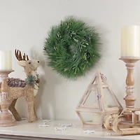 Swirled Green Glitter Grass Mini Wreath