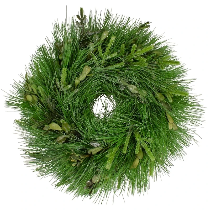 Swirled Green Glitter Grass Mini Wreath