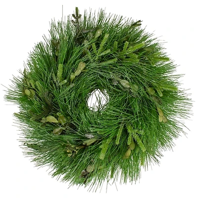 Swirled Green Glitter Grass Mini Wreath
