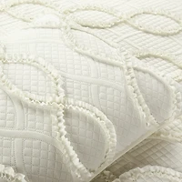 Ivory Trellis Ruffles 3-pc. King Quilt Set