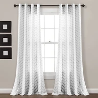 Gray Chevron 2-pc. Curtain Panel Set, 84 in.