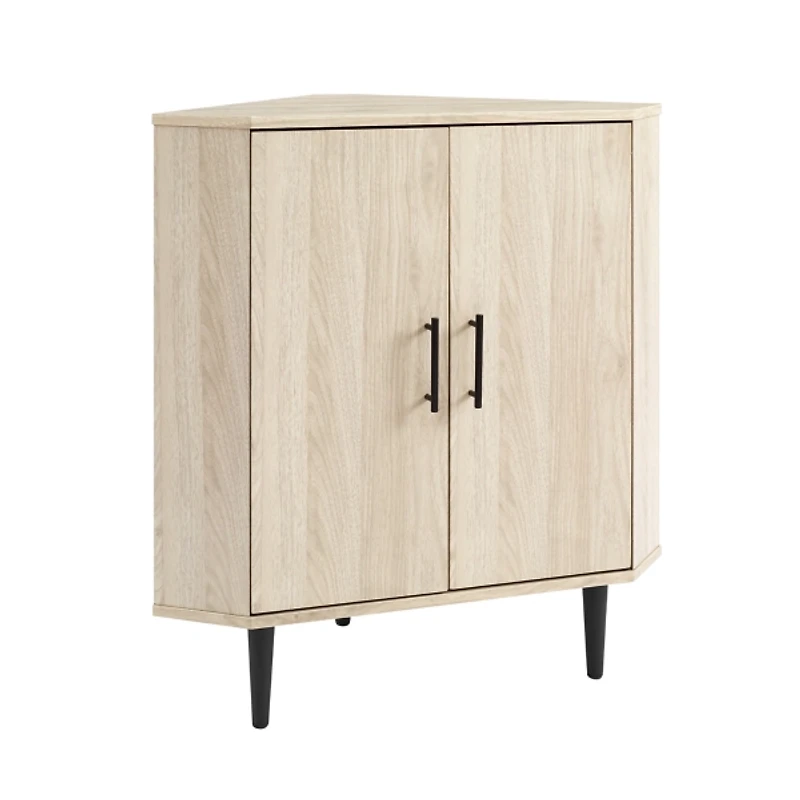 Birch Wood Finish Corner Cabinet