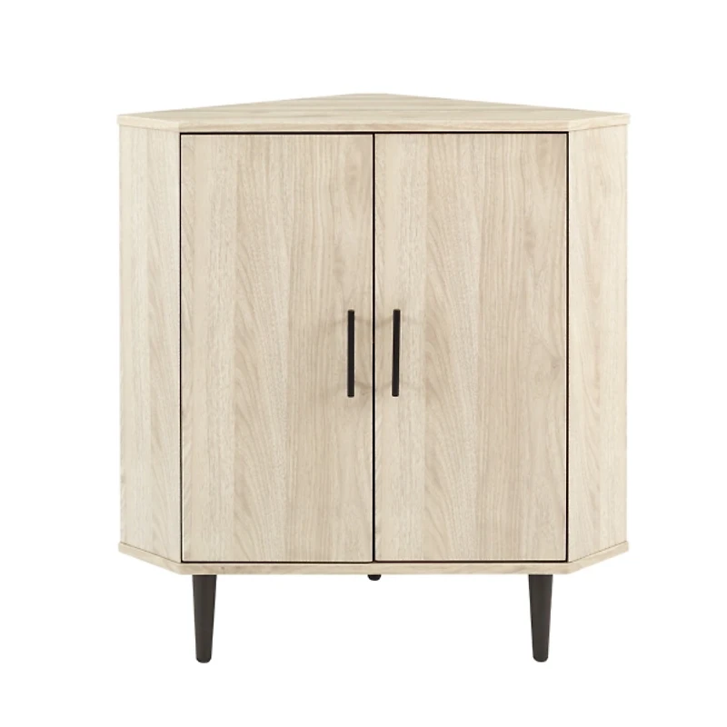 Birch Wood Finish Corner Cabinet