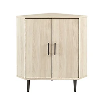 Birch Wood Finish Corner Cabinet