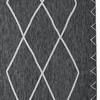 Gray Connected Diamond Outdoor Area Rug, 8x10
