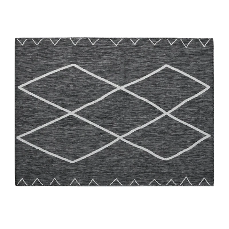 Gray Connected Diamond Outdoor Area Rug, 8x10