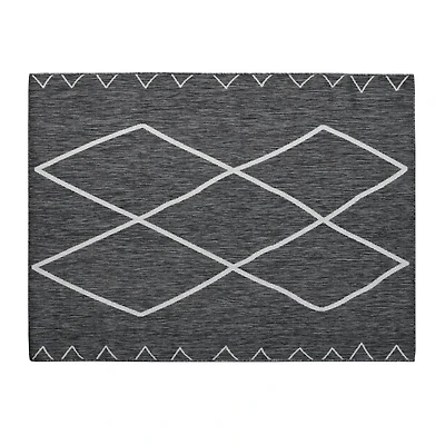 Gray Connected Diamond Outdoor Area Rug, 8x10