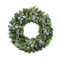 Christmas Eucalyptus Pine Mix Pre-Lit Wreath