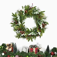 Evergreens and Eucalyptus Berry Wreath