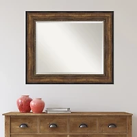 Bronze Frame Beveled Mirror, 35.5x29.5 in.