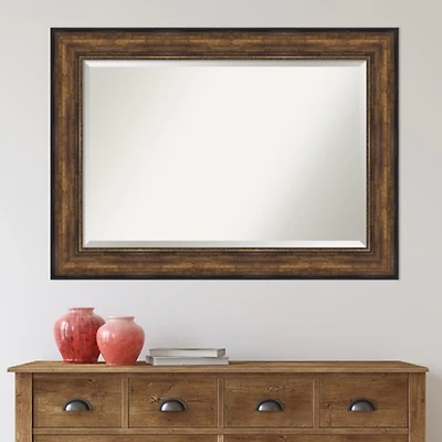 Bronze Frame Beveled Mirror, 43.5x31.5 in.