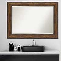 Bronze Frame Beveled Mirror, 43.5x31.5 in.