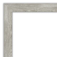Dove Gray Scoop Frame Beveled Mirror