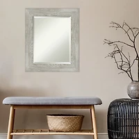 Dove Gray Scoop Frame Beveled Mirror