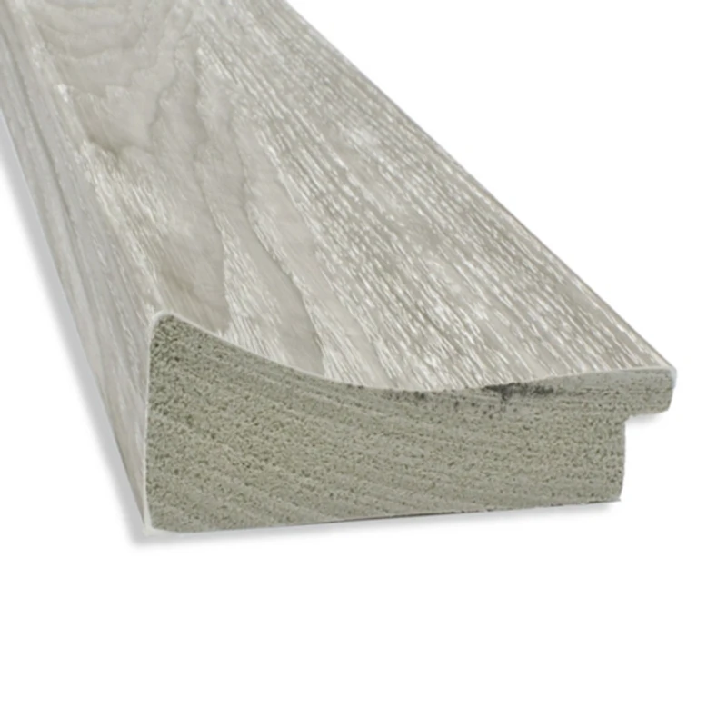 Dove Gray Scoop Frame Beveled Mirror, 34x28 in.