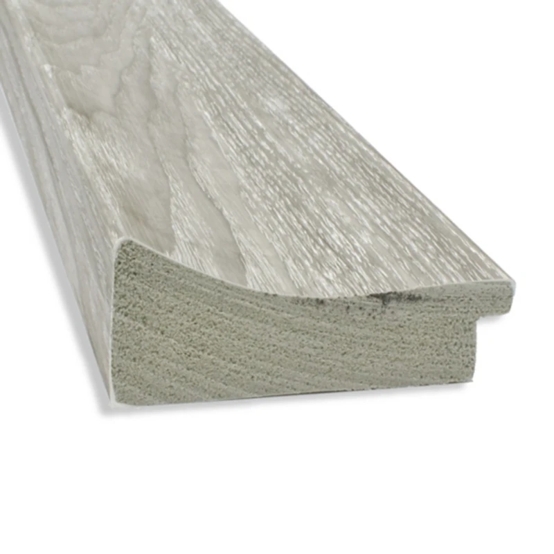 Dove Gray Scoop Frame Beveled Mirror, 42x30 in.